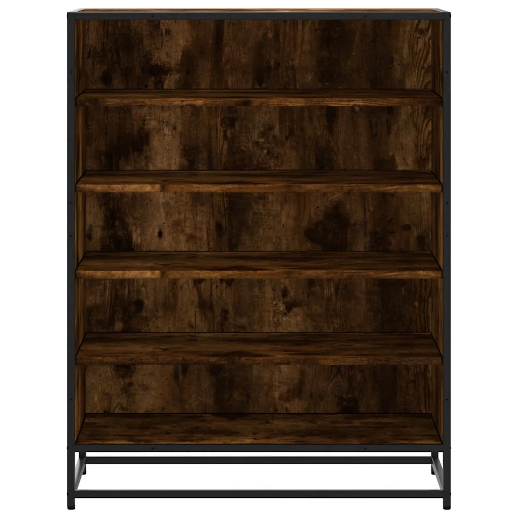 Scarpiera Rovere Fumo 75x38x97,5 cm Legno Multistrato Metallo 3300872