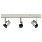 Faretto da soffitto moderno orientabile per interni 38 x 6,5 x 11,5 cm in metallo nichelato 02_0058293