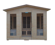 Sauna Infrarossi 4 posti, Tetto Tegole Canadesi, Cromoterapia 285x185cm H220cm Husba