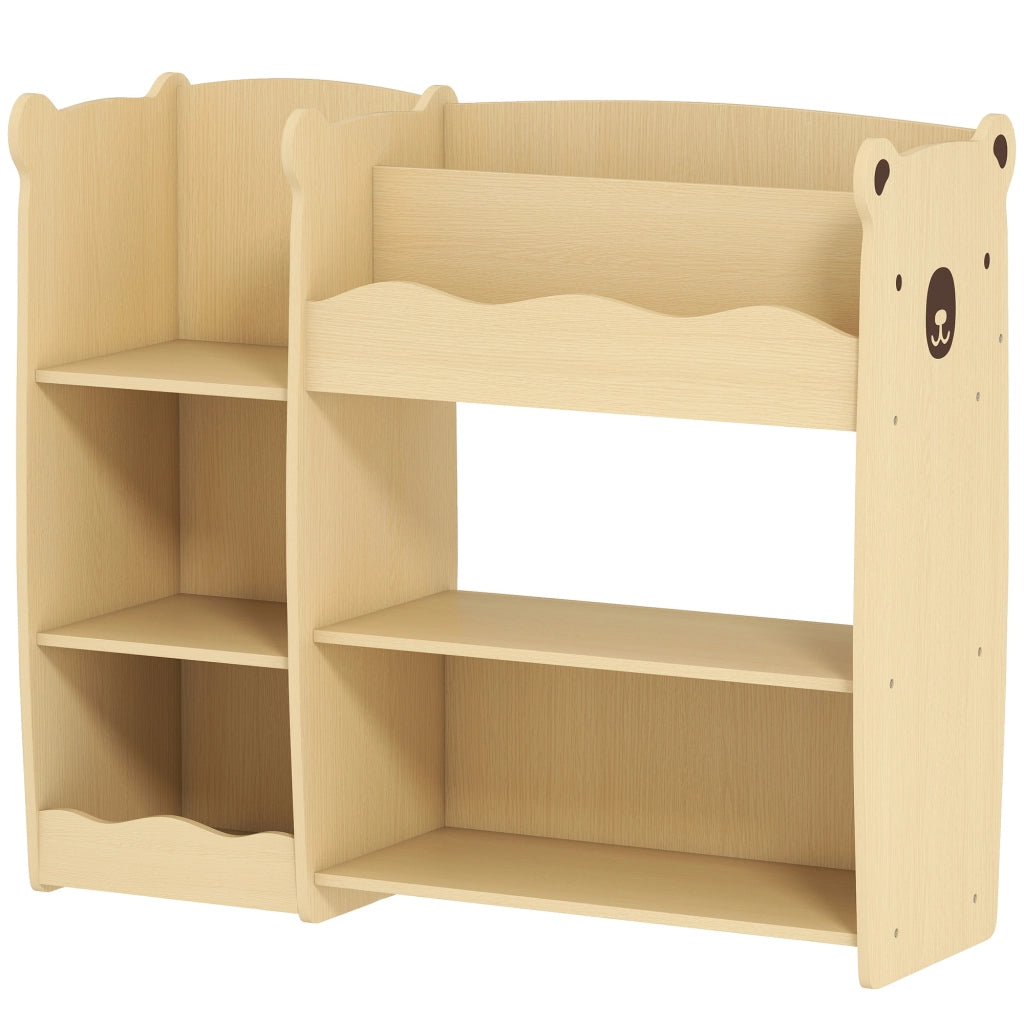 Libreria per Bambini con Ripiani Aperti e Scomparti ¨C zephmum ¨C Legno 92x29x79 cm
