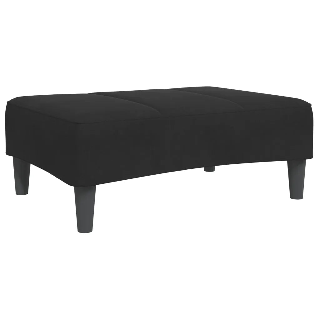 Poggiapiedi Nero 77x55x31 cm in Velluto