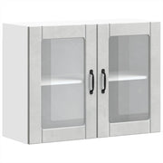 Pensile da cucina dal design moderno con anta in vetro 80 x 31 x 60 cm in legno grigio cemento 02_0050196