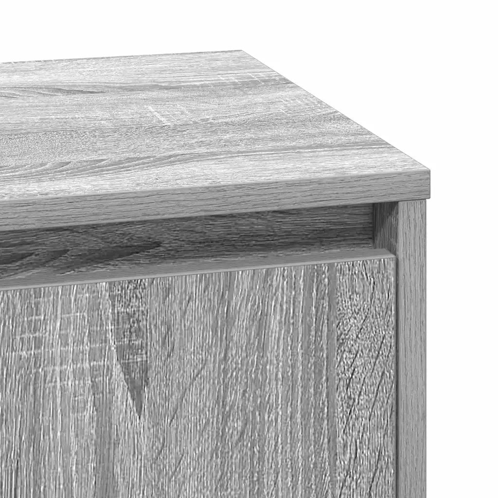Comodino | Armadio da Notte | Mobiletto da notte Grigio 39 x 34,5 x 50 cm Legno multistrato