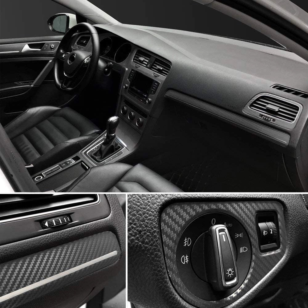 Trade Shop - Pellicola 3d Adesiva Fibra Carbonio Per Auto Universale Interni Esterni 60x100cm -