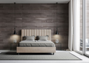 Letto Matrimoniale Francese 140x190 cm con Rete Agueda Sabbia