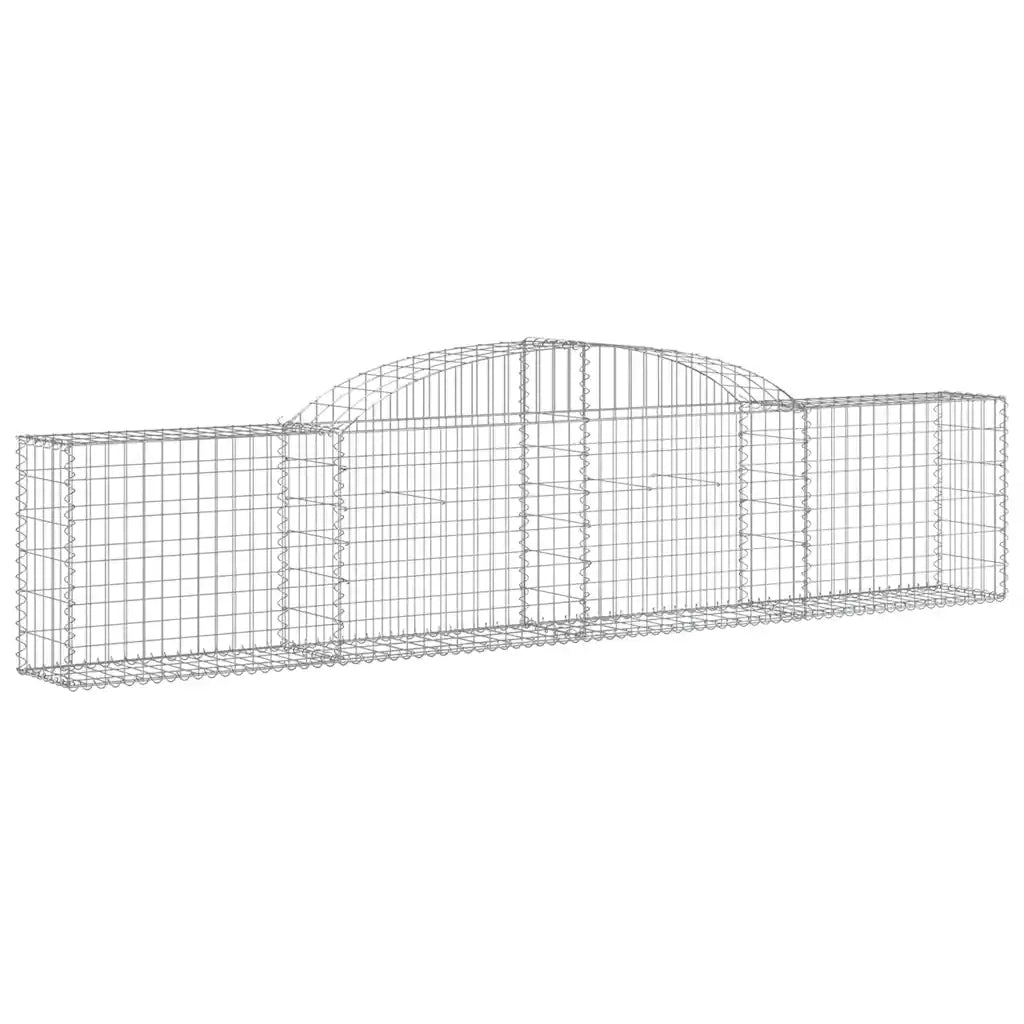 Cesti Gabbioni ad Arco 4 pz 300x30x60/80 cm Ferro Zincato 3146487