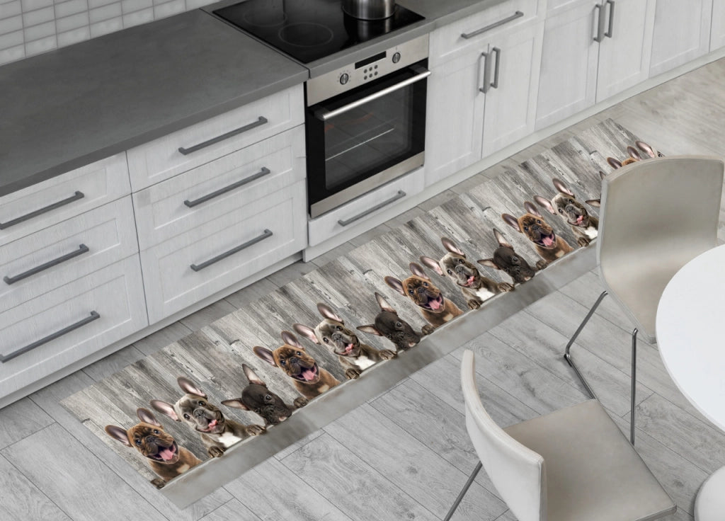 Tappeto Passatoia Cucina Antiscivolo Con Stampa Digitale Dis. Bulldog 497 - 50x90 - Bulldog