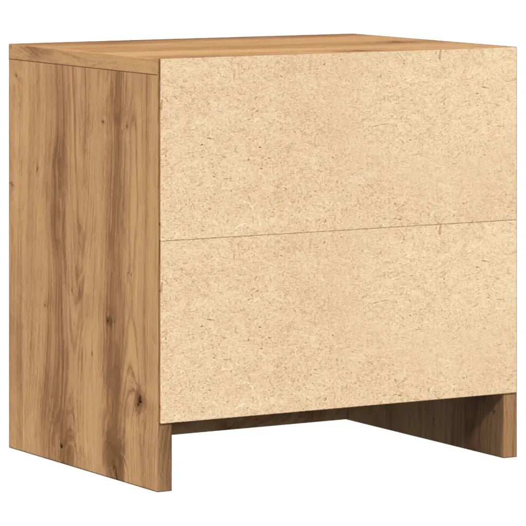 Comodini 2pz-Set di 2 Tavolino da notte Rovere Artigianale 40x30x40 cm in Truciolato 952430
