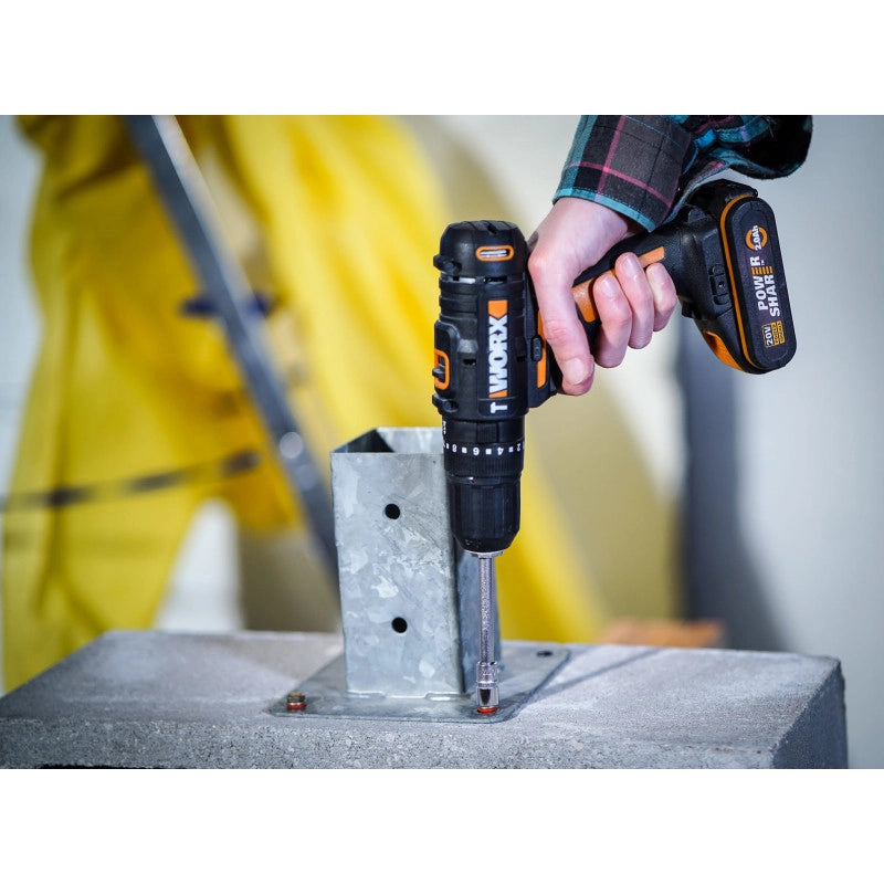 Avvitatore a Batteria 20 Volt WX100.9 con Coppia 30 Nm e Mandrino 10 mm Senza Batteria - Worx