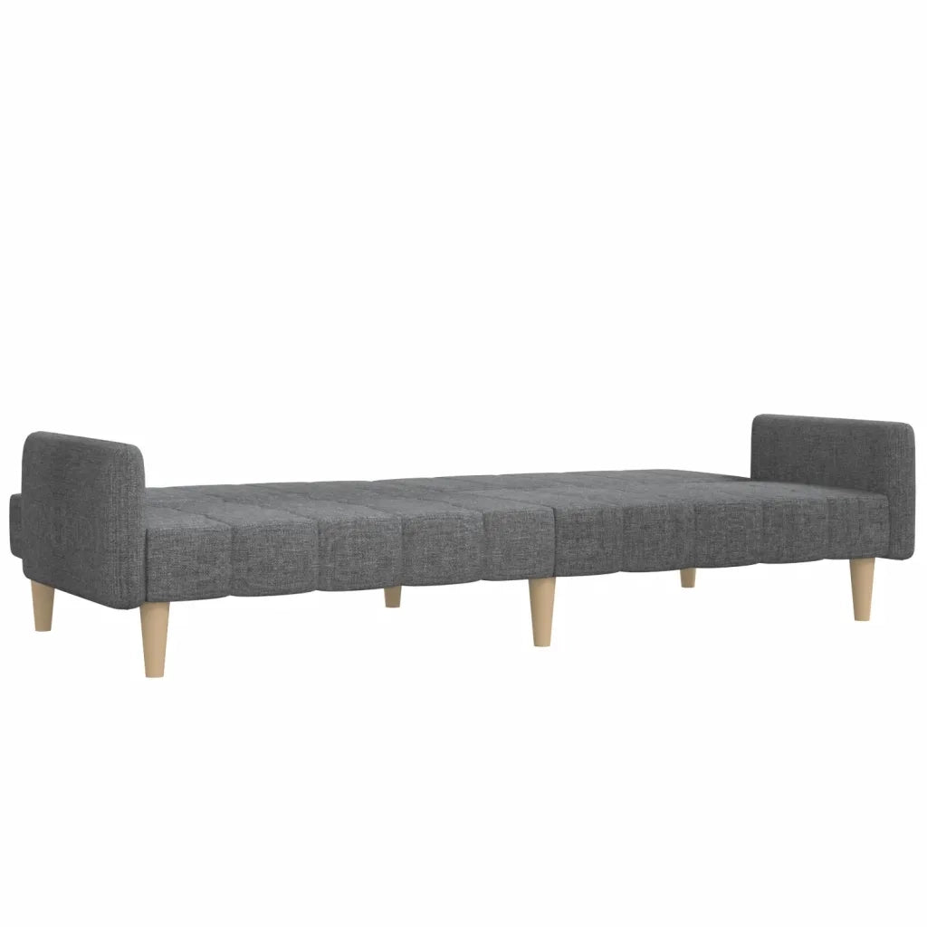 Divano Letto a 2 Posti Grigio Chiaro in Tessuto 375758