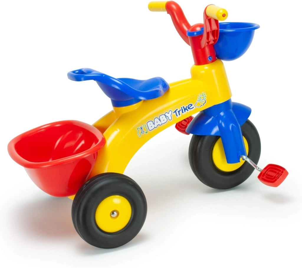 EIC INJUSA - Triciclo Bambini Trico Max Primi Passi, per Bambini da 1 a 3 Anni, con Pedali, Cestino Anteriore e Posterio