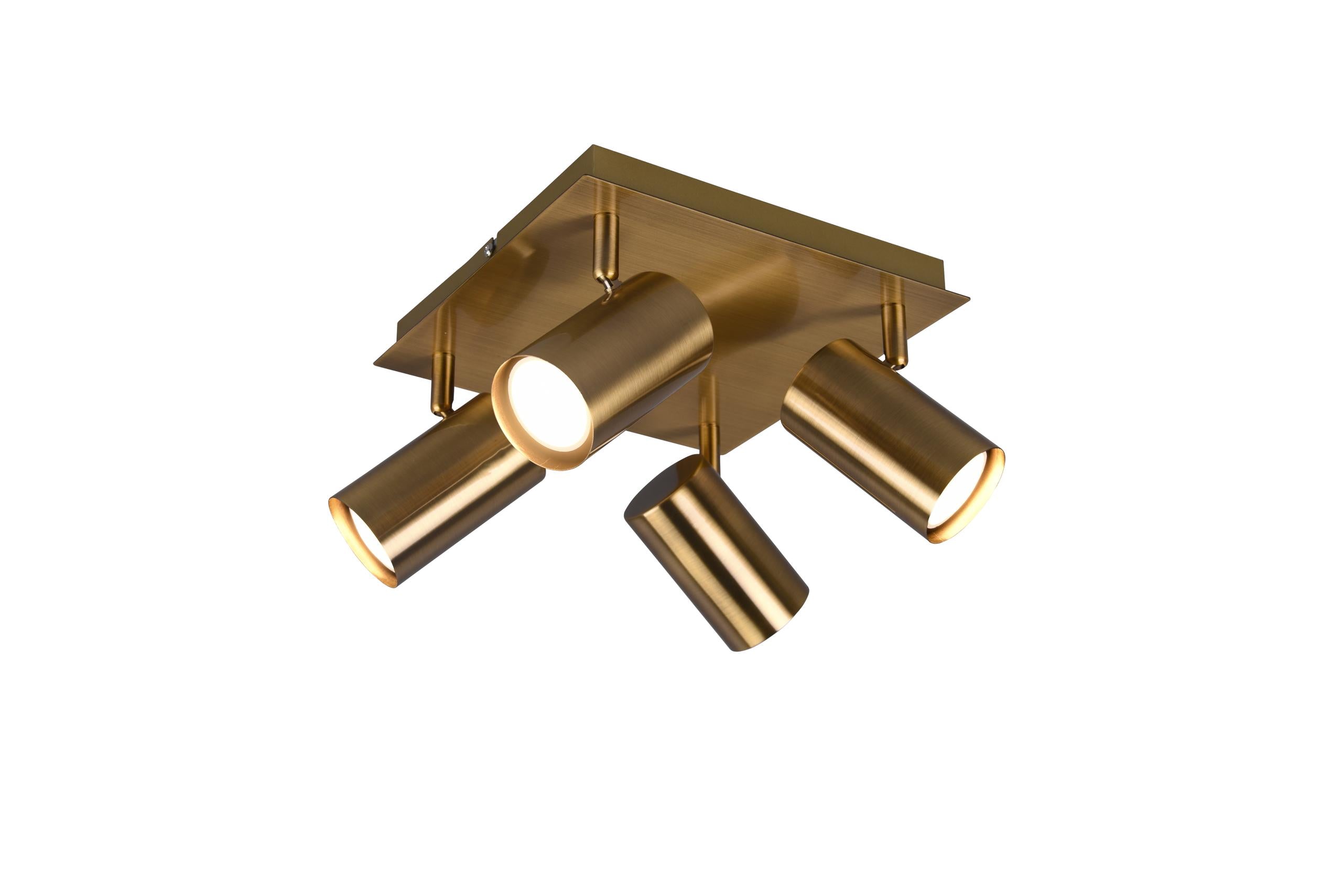 Spot da Interno a Led in Metallo Ottone Antico