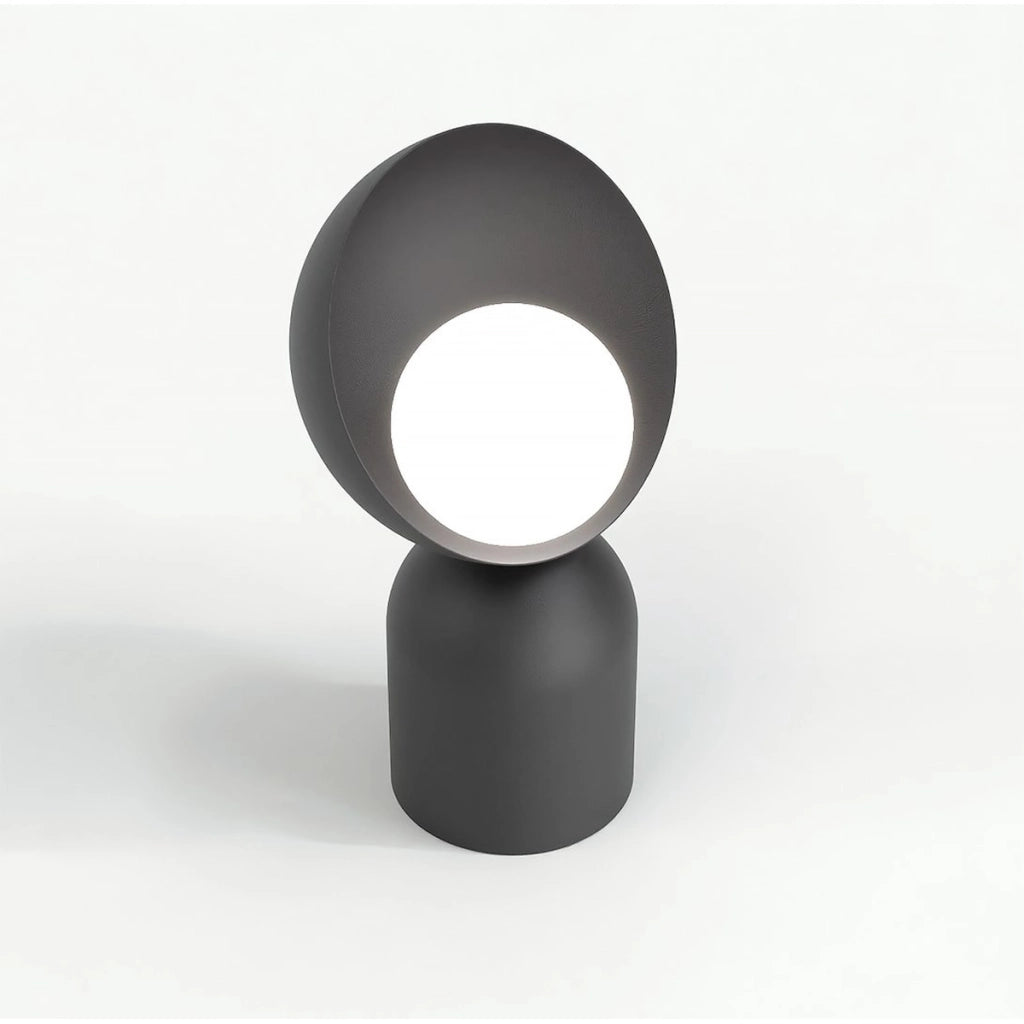 Lampada da tavolo Boto in acciaio nero opaco