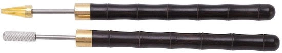 Kit di applicazione per pelle 2-in-1 - Design a rami di bambù - Doppio volume - Facile da pulire - Manico comodo - Per la lavorazione della pelle - Applicatore per pelle 

Modello: Leerverfpen 
Codice prodotto: 123456