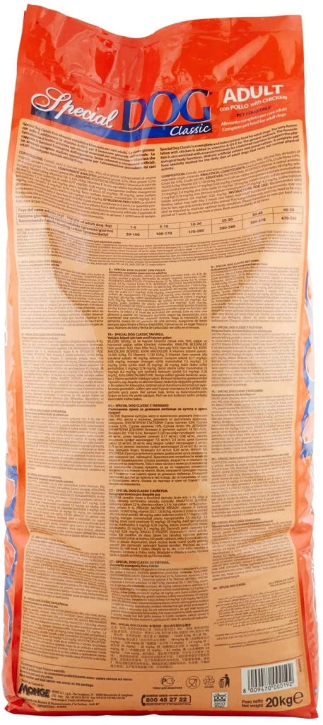 SPECIAL DOG CROCCHETTE STANDARD GUSTO POLLO IN FORMATO DA 20 KG PER CANI ADULT