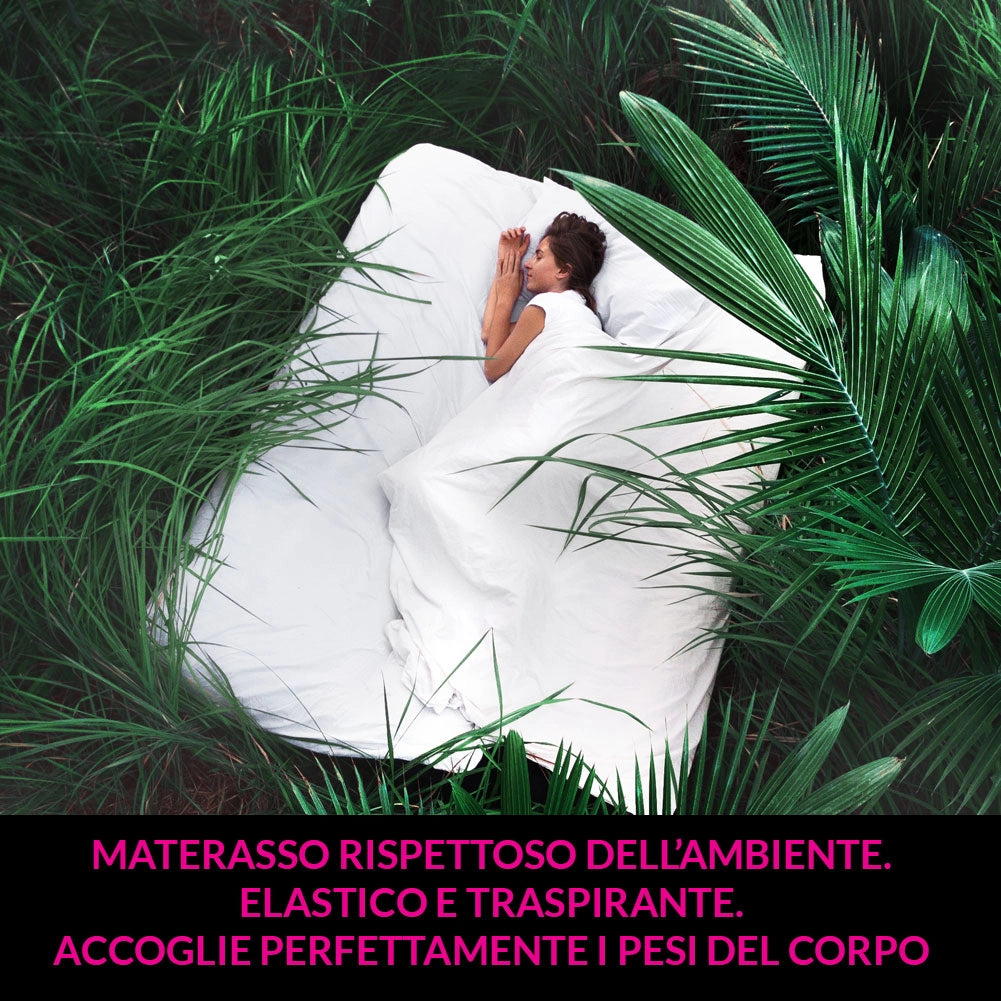 Topper lattice, sopramaterasso in 100% LATTICE ANALLERGICO, Alto 4 cm con tessuto antimicrobico sfoderabile 4 lati con filo in ARGENTO - STAR LATEX king size 180x190