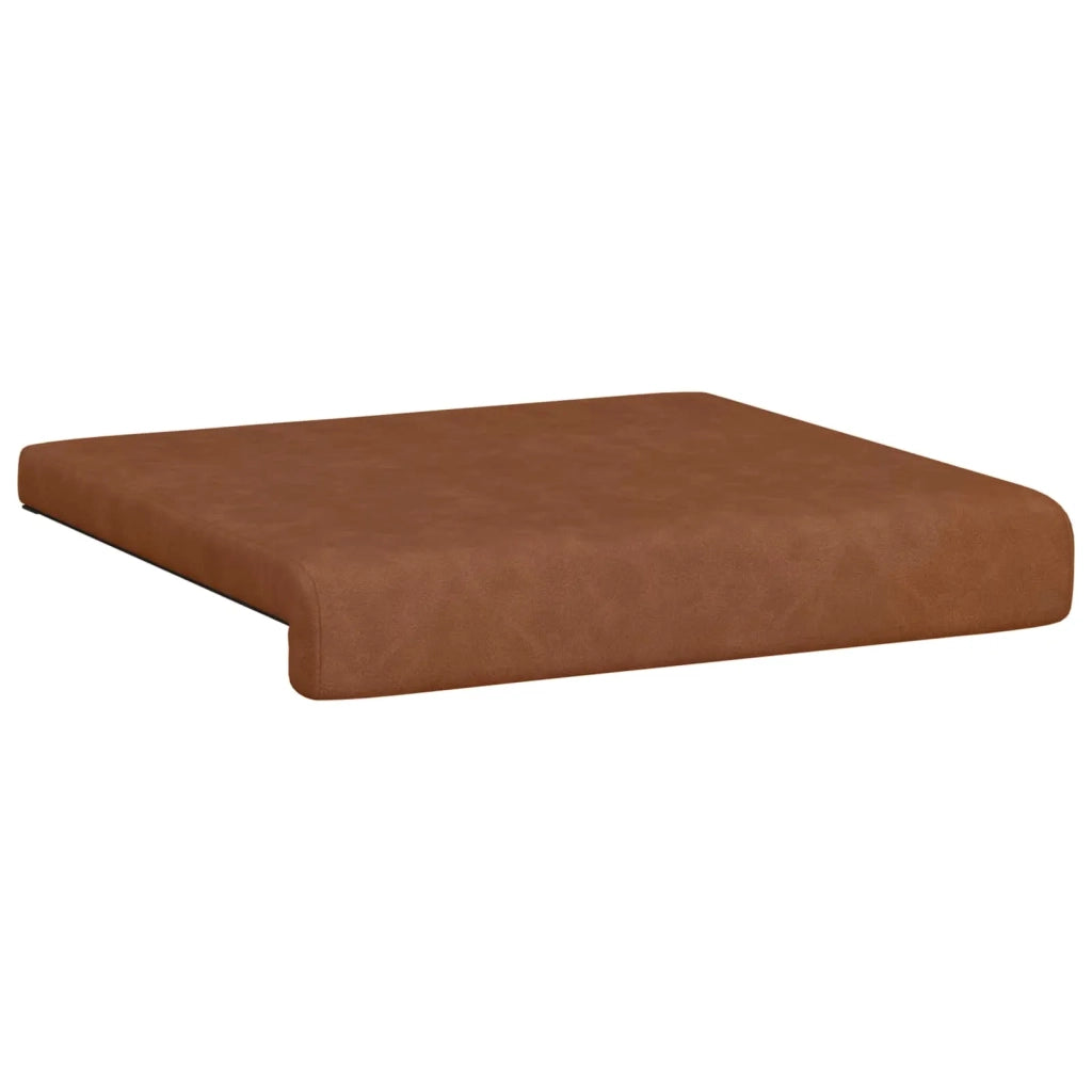 Cuscino per panchina 4 pcs Similpelle Marrone Profondità 35 cm 42043122