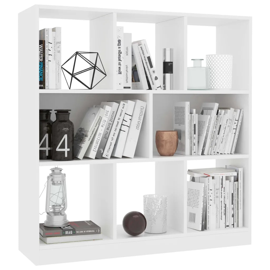 Libreria-Scaffale per Libri-Mobile di Stoccaggio Bianca 97,5x29,5x100 cm in Legno Multistrato