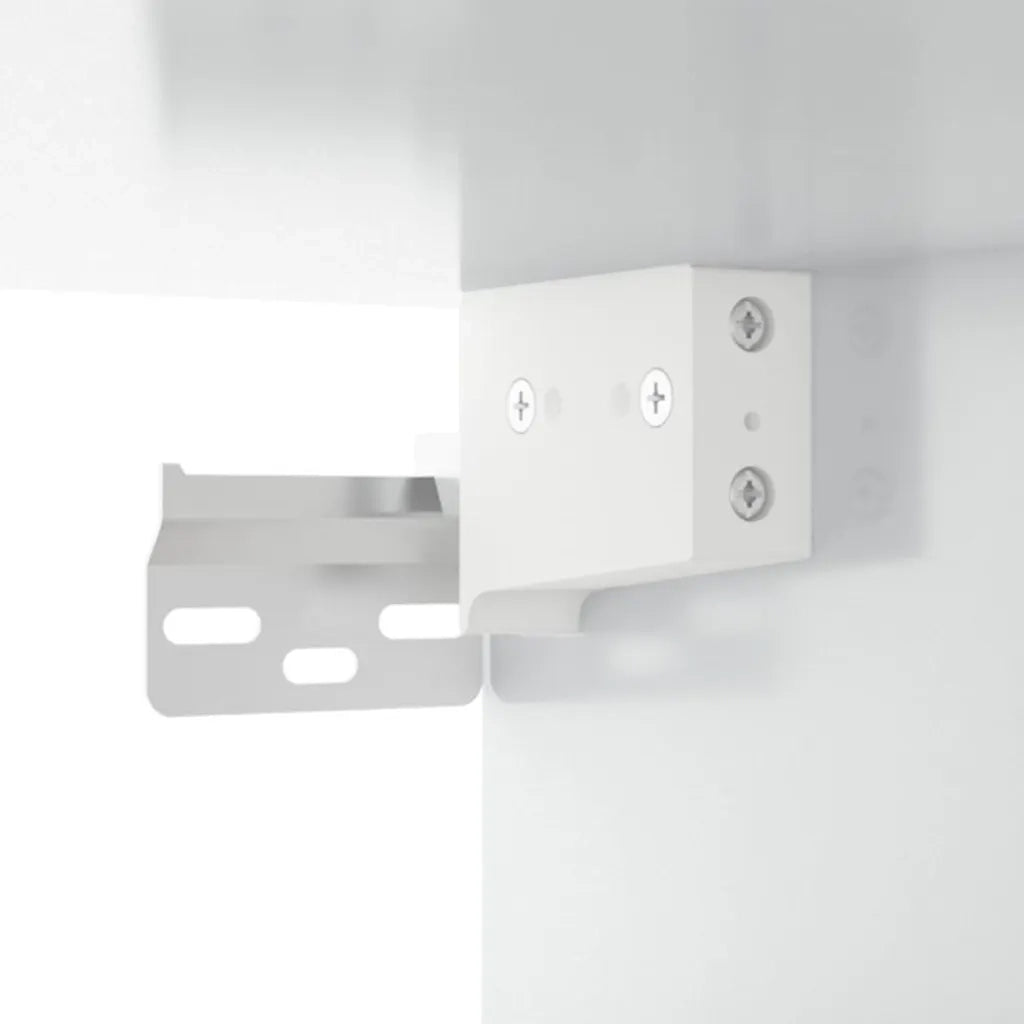 Comodini a Muro 2 pz Bianco Lucido 50x30x47 cm 816869