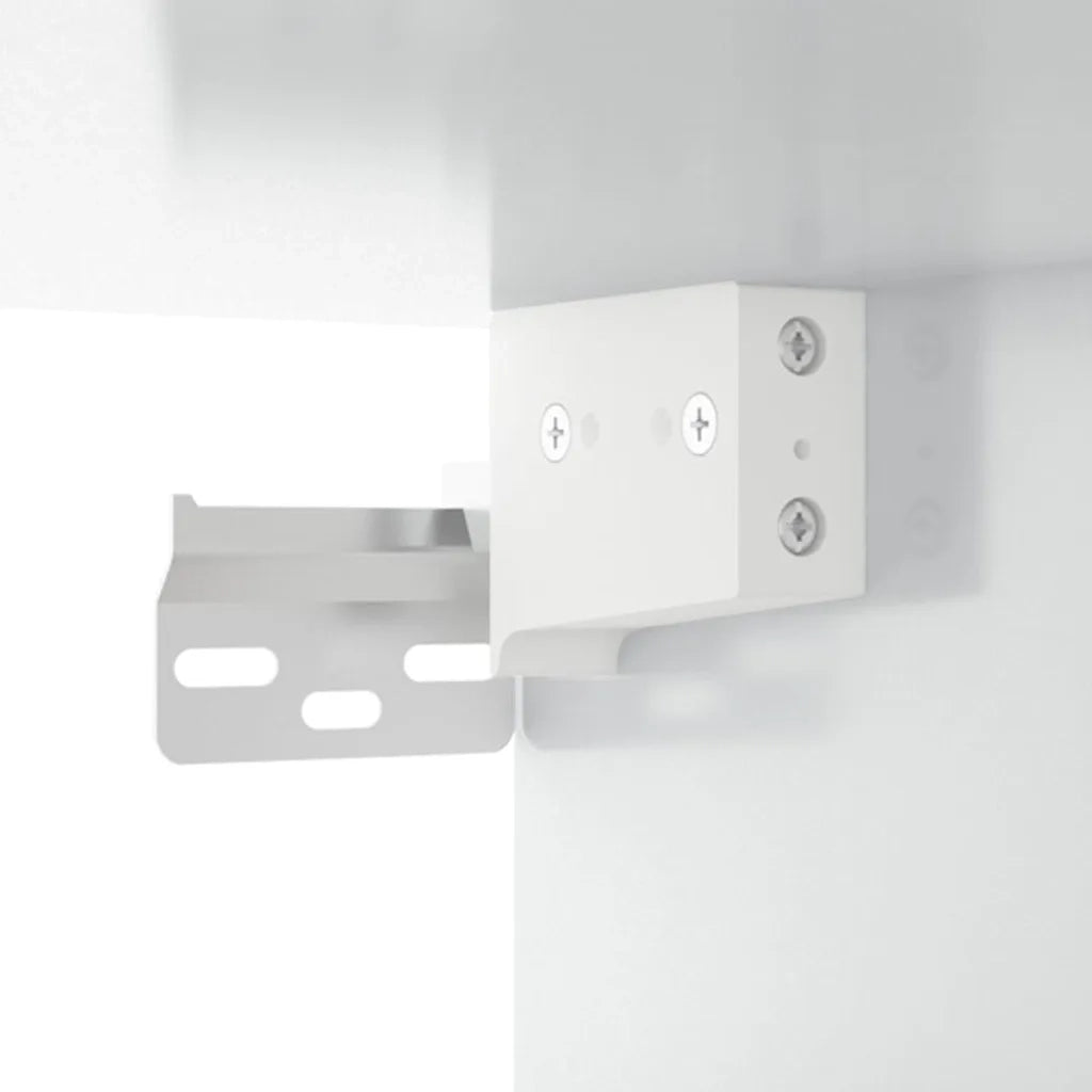 Comodini a Muro 2 pz Bianco Lucido 50x30x47 cm 816869