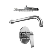 Set doccia cromato - Miscelatore incasso Judy con braccio e soffione 20 cm