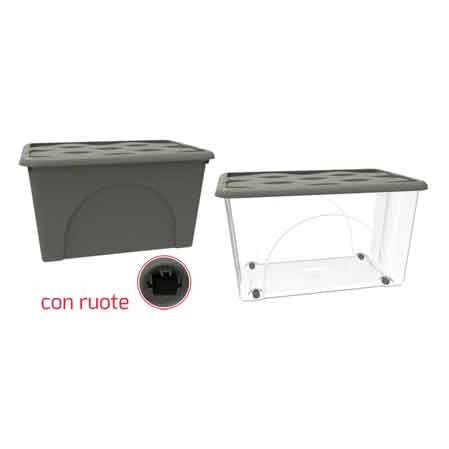 CONTENITORE  MULTIUSO 'STORAGE BOX' 30 lt, - Col. Grigio Talpa