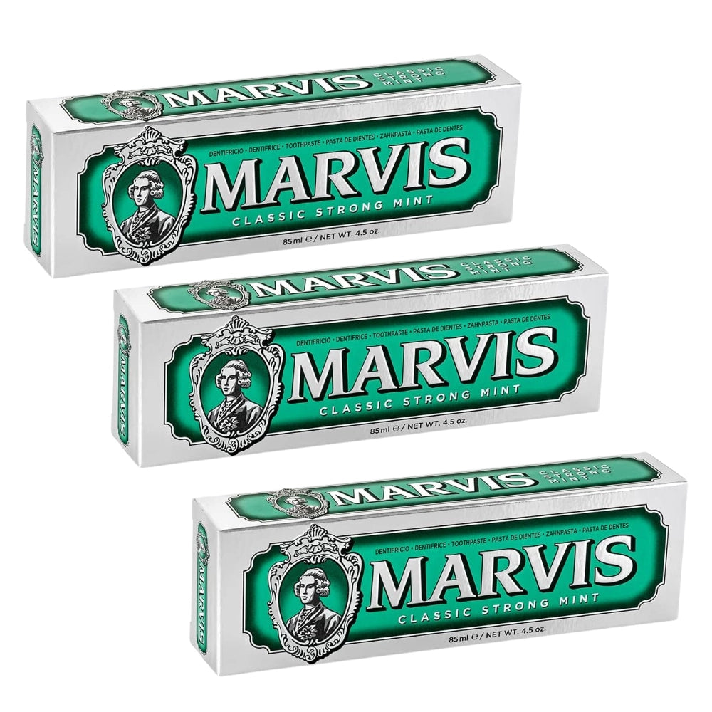 Marvis dentifricio cura delle gengive classic strong mint da 85 ml pezzi 3