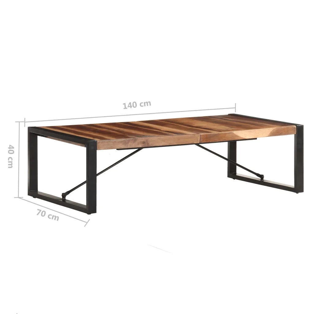 Tavolino da Salotto 140x70x40 cm in Legno Massello 321586