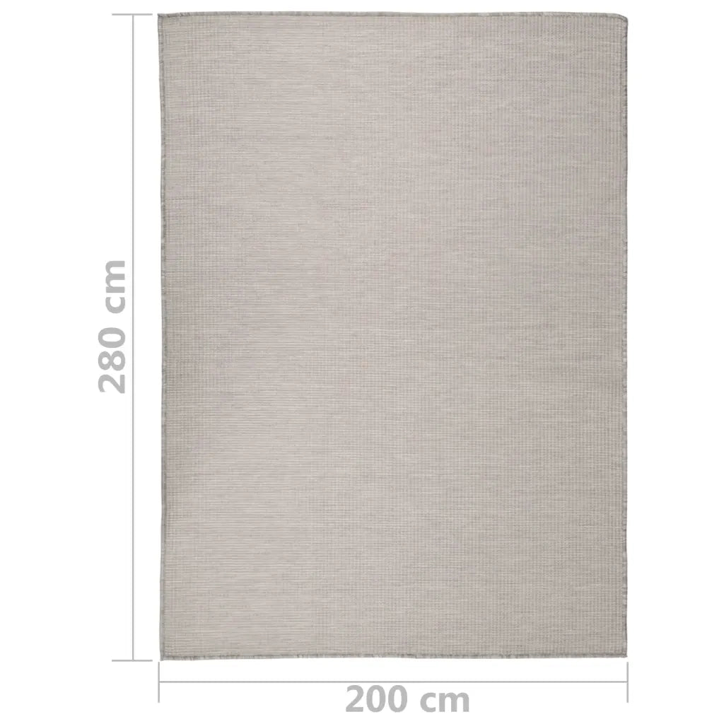 Tappeto da Esterni a Tessitura Piatta 200x280 cm Grigio Chiaro 340784