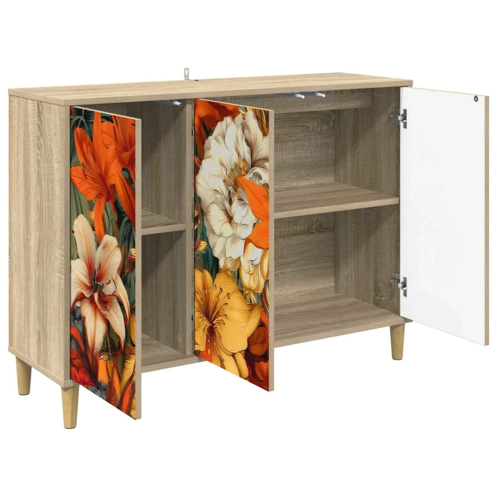 Credenza GENNEP Sonoma 102 x 33 x 75 cm Legno ingegnerizzato 8006955