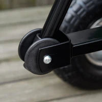 Carrello da Giardino con Struttura in Acciaio e Pneumatici, 108x52x100cm, Verde