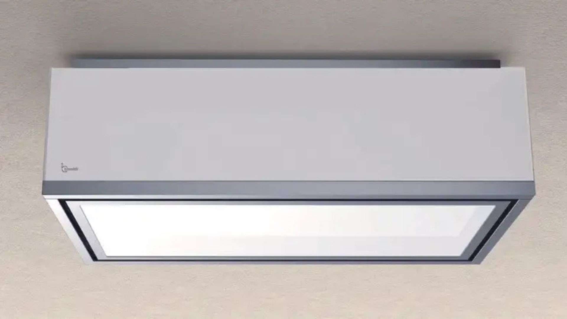 Cappa a soffitto XENIA cm 90X61- Bianca, Inox - 800 m3/h