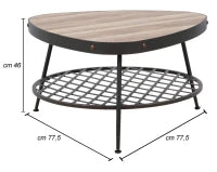 Tavolo Da Caffe Empire Cm Ø 77.5X46