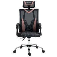 Sedia da Ufficio Ergonomica Inclinabile a 130° con Supporto Lombare e Cervicale, 58x62.5x112-120cm