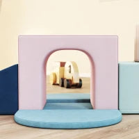 Set di 8 Blocchi in Schiuma per Bambini con Fodere in Velluto Lavabili per Arrampicare e Gattonare Multicolore