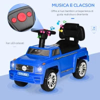 Macchina Giocattolo Cavalcabile Fuoristrada per Bambini con Fari e Musiche, Età 18-36 Mesi, Blu