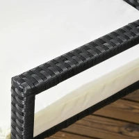 Set da Giardino 7 Pezzi in Rattan PE con Tavolo da Pranzo 150x90x72 cm e 6 Sedie 58x62x87 cm con Cuscini