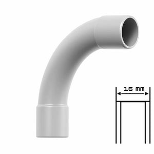 Faeg raccordo curva semplice 90° per tubo rigido ip40 in tecnopolimero *** diametro 16 millimetri, confezione 1