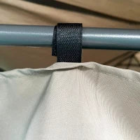 Gazebo da Giardino 4x3m con 6 Tende Rimovibili, Struttura in Metallo e Telo in Poliestere Beige