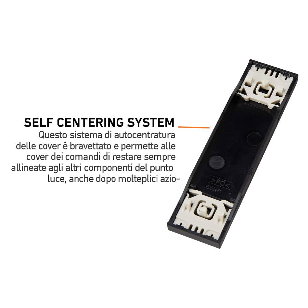 Bticino living now cover copriforo 1 modulo per supporti compatibili *** colore nero, confezione 1