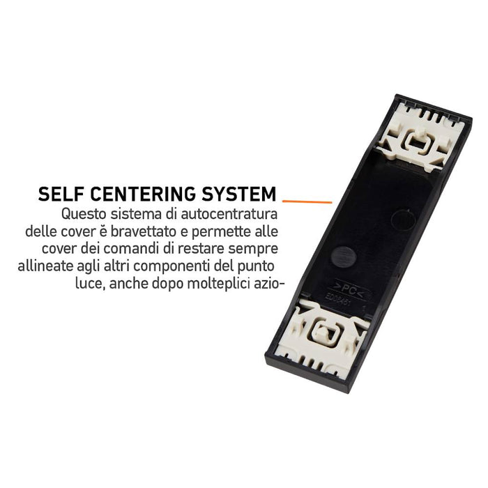 Bticino living now cover copriforo 1 modulo per supporti compatibili *** colore nero, confezione 1