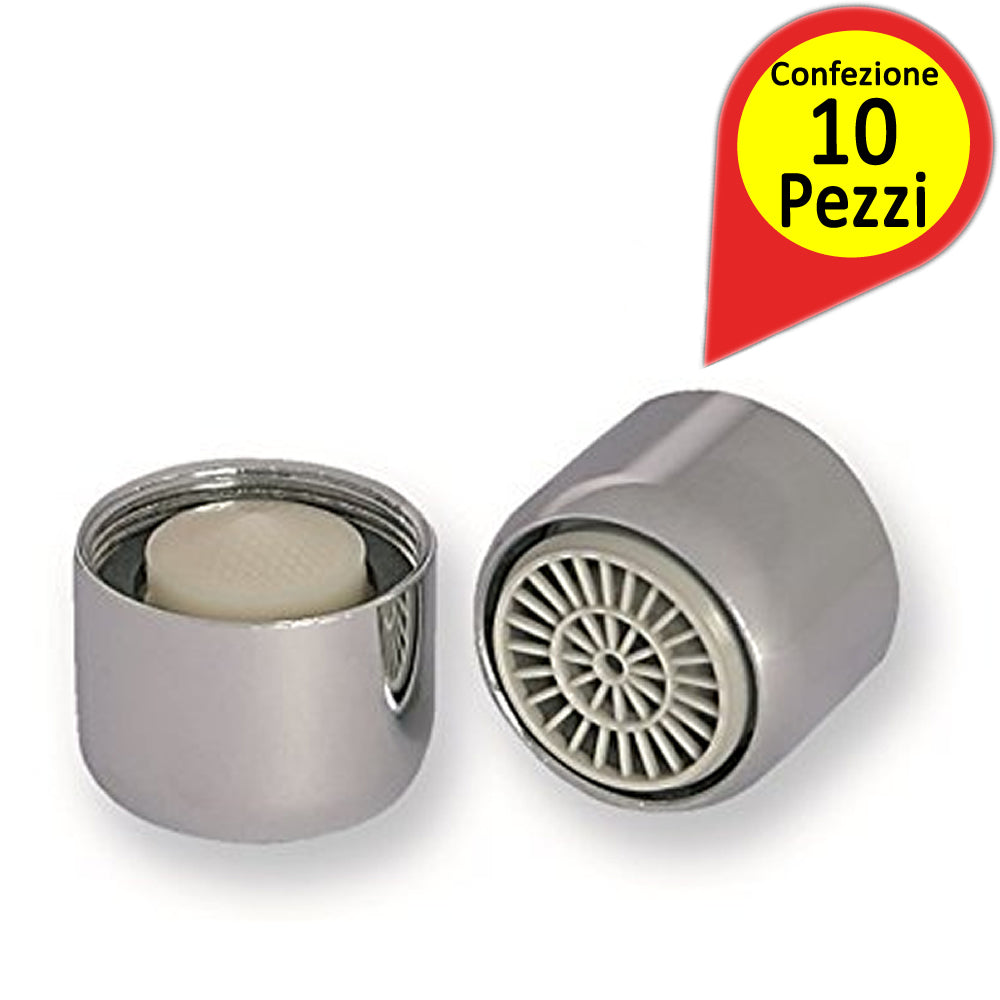 Aeratore femmina f22/1 a risparmio idrico 6 litri minuto 22x1 pezzi 10