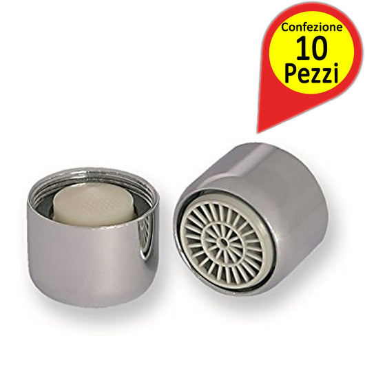 Aeratore femmina f22/1 a risparmio idrico 6 litri minuto 22x1 pezzi 10