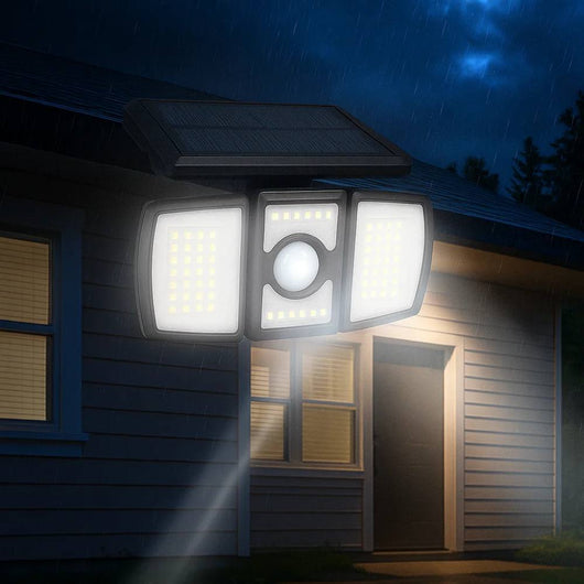 Faretto led solare ecova easy move con sensore pir orientabile