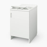 Lavatoio nobilitato vasca resina asse lavaggio 45x50x85 cm anta singola 7006ak *** tinta bianco, confezione 1