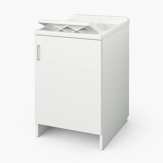 Lavatoio nobilitato vasca resina asse lavaggio 45x50x85 cm anta singola 7006ak *** tinta bianco, confezione 1