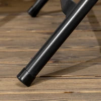 Tavolo da Giardino Rotondo, Tavolo da Pranzo da Esterno per 4 Persone con Piano in HDPE e Struttura in Acciaio, Grigio Scuro