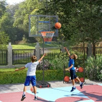 Canestro Da Basket Per Bambini, Altezza Regolabile Da 210-260 cm Esterno E Interno Con Ruote, Base Pesante, Blu