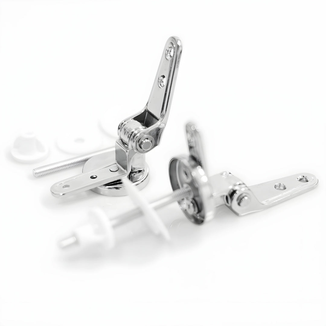 Cerniere cromate per sedile copri wc con kit di fissaggio ogomondo *** confezione 1