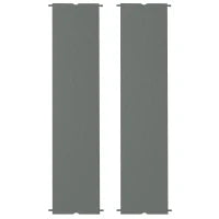 Copertura per Gazebo Pergola 3x3 m in Poliestere con Tasche e Cinghie, 488x122 cm, Grigio Carbone